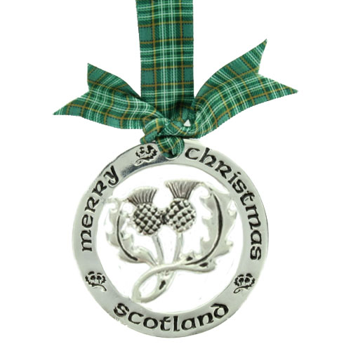 Scottish Christmas Ornament, Pendant, Currie Tartan